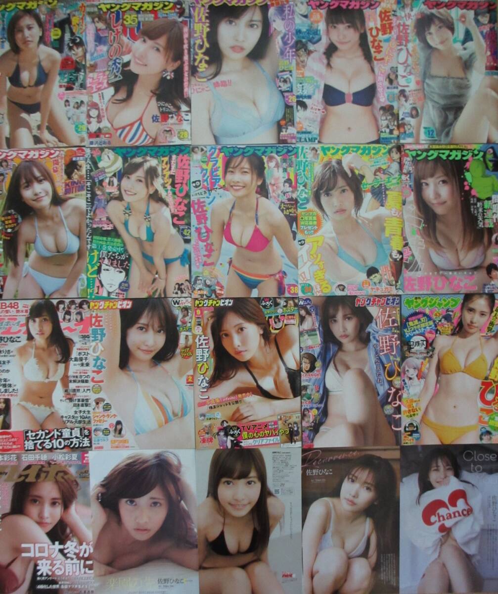 大量 佐野ひなこ 切り抜き 550ページ+おまけ5点(クリアファイルなど)　巨乳 横乳 下乳 ハイレグ 谷間 ランジェリー 水着グラビアなど_画像1