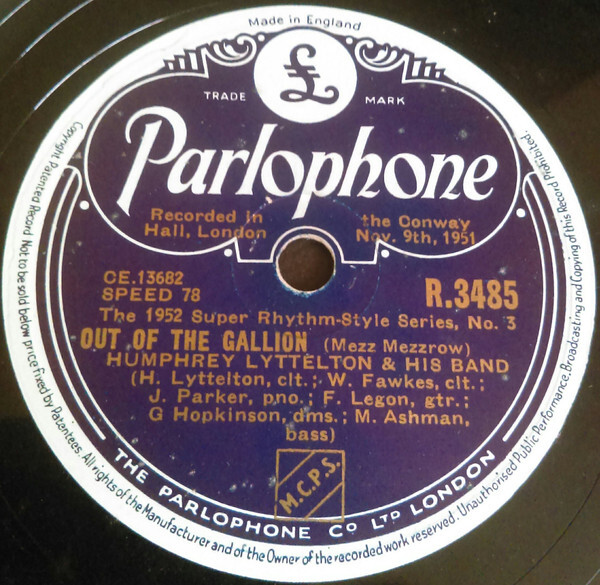 英78RPM/SP Humphrey Lyttelton & His Band Out Of The Gallion / The Old Grey Mare R3485 Parlophone /00500