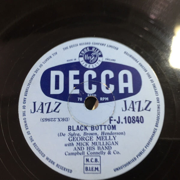 英78RPM/SP George Melly, Mick Mulligan & Black Bottom / Magnolia FJ10840 Decca /00500