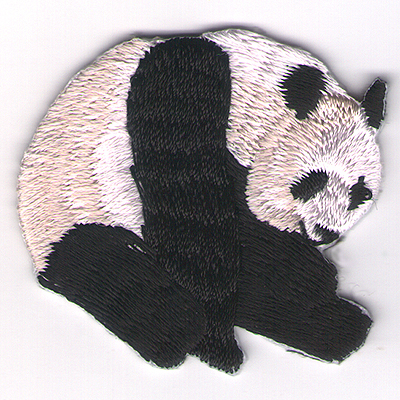 パンダ 刺繍ワッペン_画像1