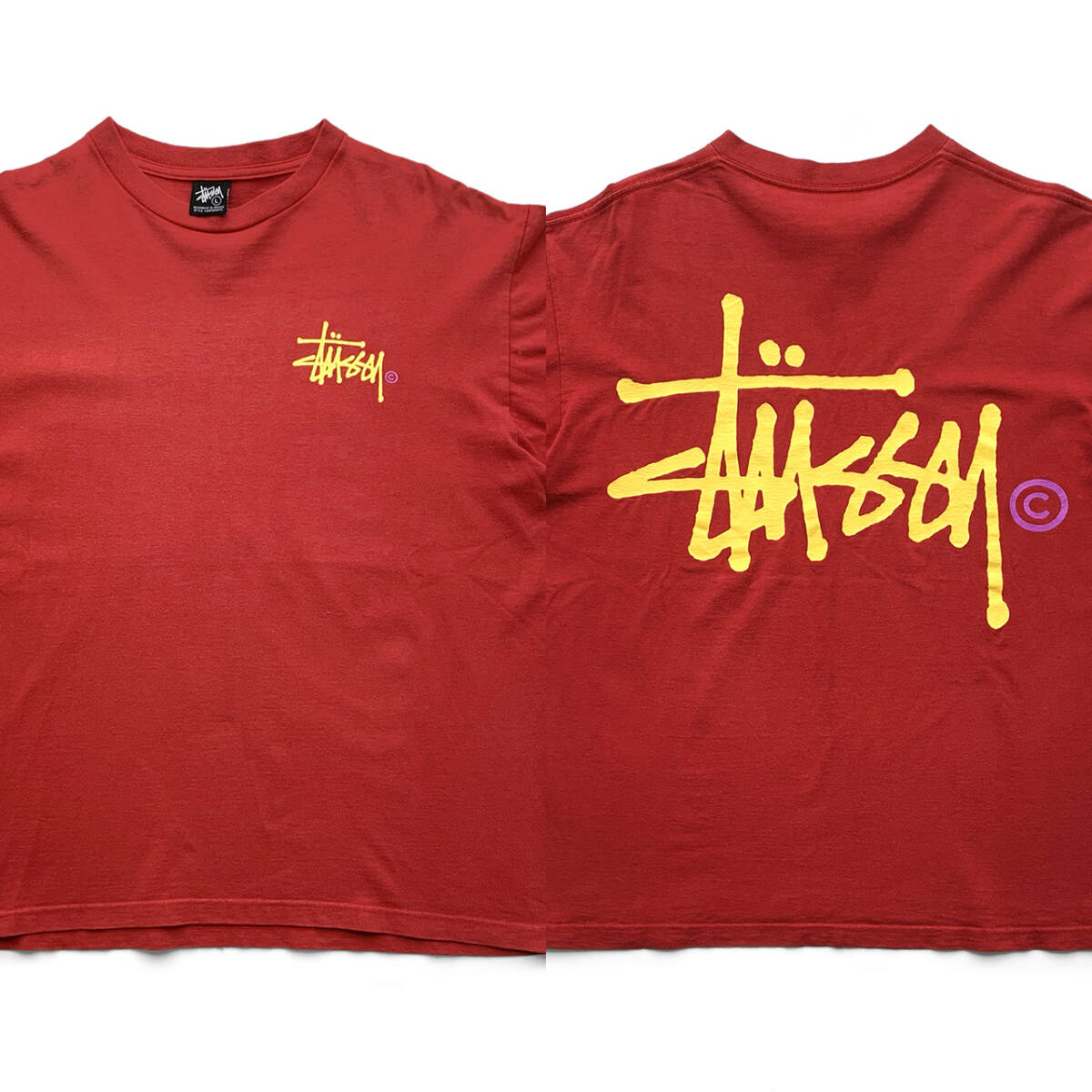 00s Old Stussy｜Stock Logo Copyright Tシャツ [L]｜Stock Logo
