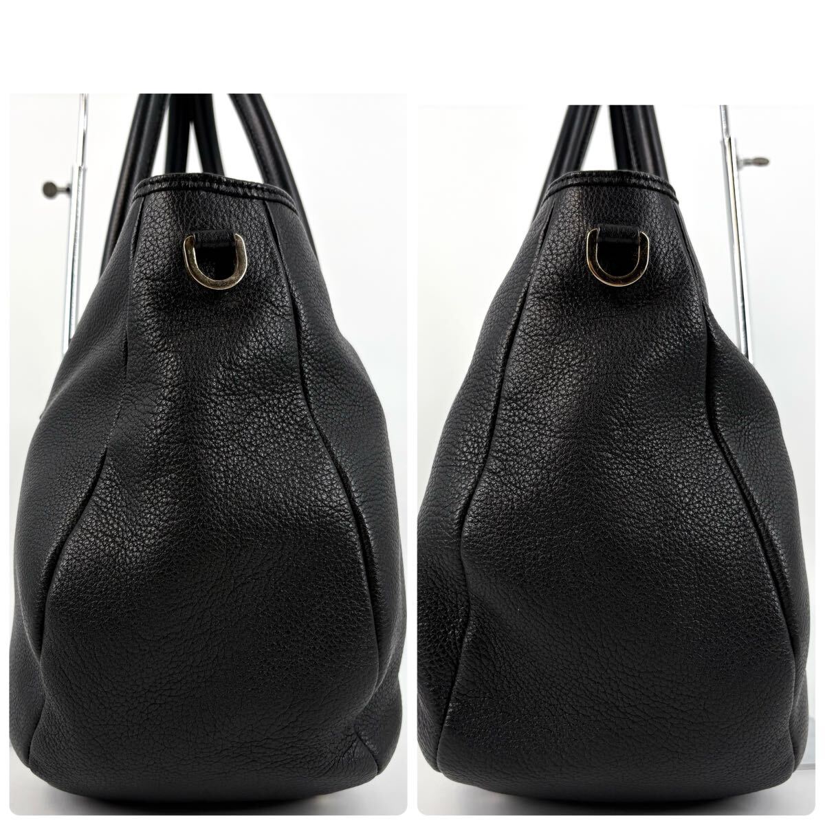 ●極美品/希少!!! JIMMY CHOO ジミーチュウ トートバッグ ハンド ショルダー 2way 斜め掛け 肩掛け A4収納可能 ビジネス メンズ レザー 革