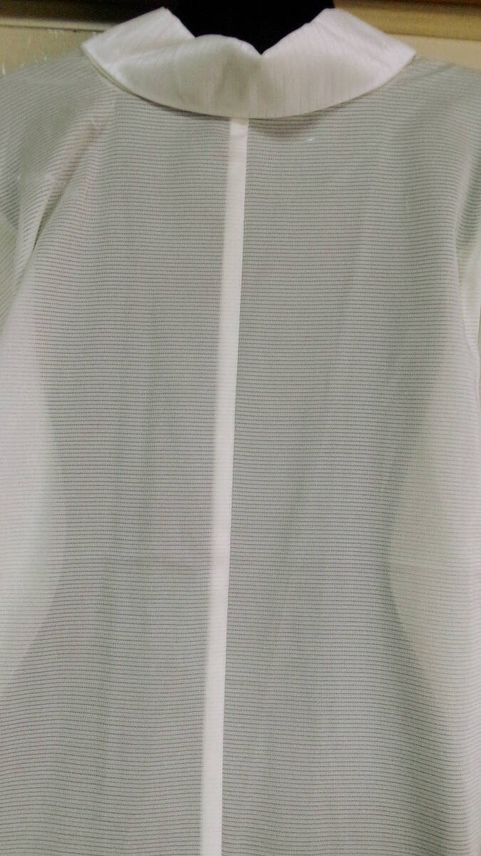 102【夏】未使用品※絽※半衿付き※生成色※無地※正絹※駒絽※単衣袖※単衣※長襦袢 丈125,5 裄64