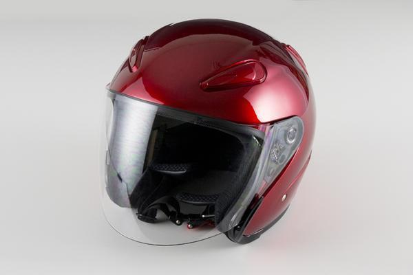 ヘルメット ジェット エアロフォルム レッド L 59cm-60cm未満 SG規(guī)格適合 PSCマーク取得 全排気量対応 バイクパーツセンター