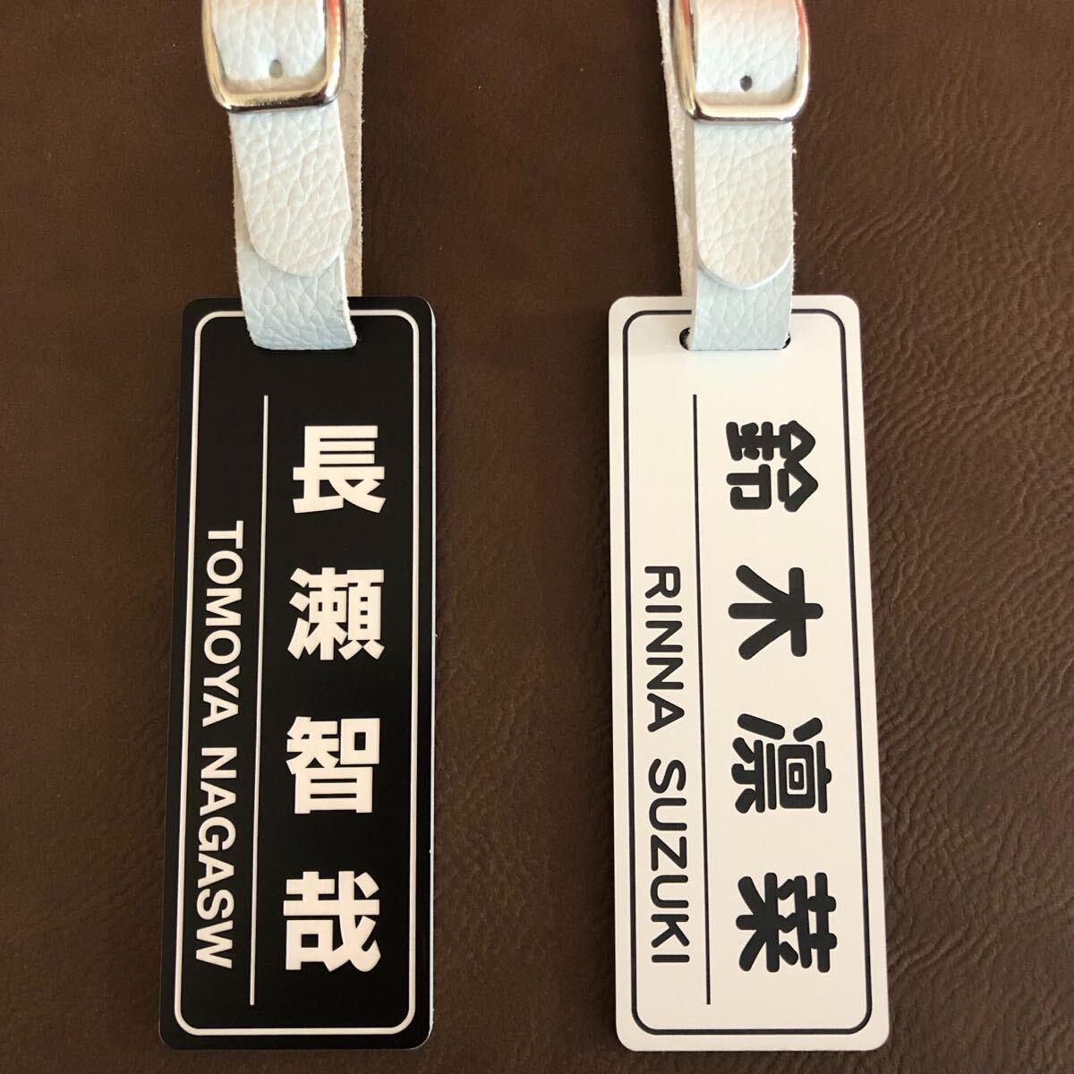 ゴルフバッグ用 ネームタグ ネームプレート ゴルフ タグ 白黒☆☆オシャレなシンプルデザイン☆☆