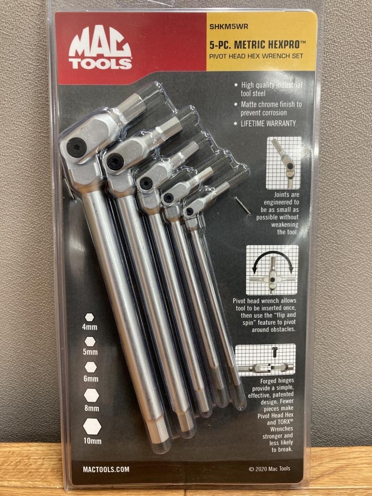 003☆未使用品・即決価格☆マックツール MACTOOLS 六角レンチセット SHKL13SB ☆Mac Tools☆マックツール☆つなぎ☆前右胸ロゴロゴ刺繍⁄左前脇腹