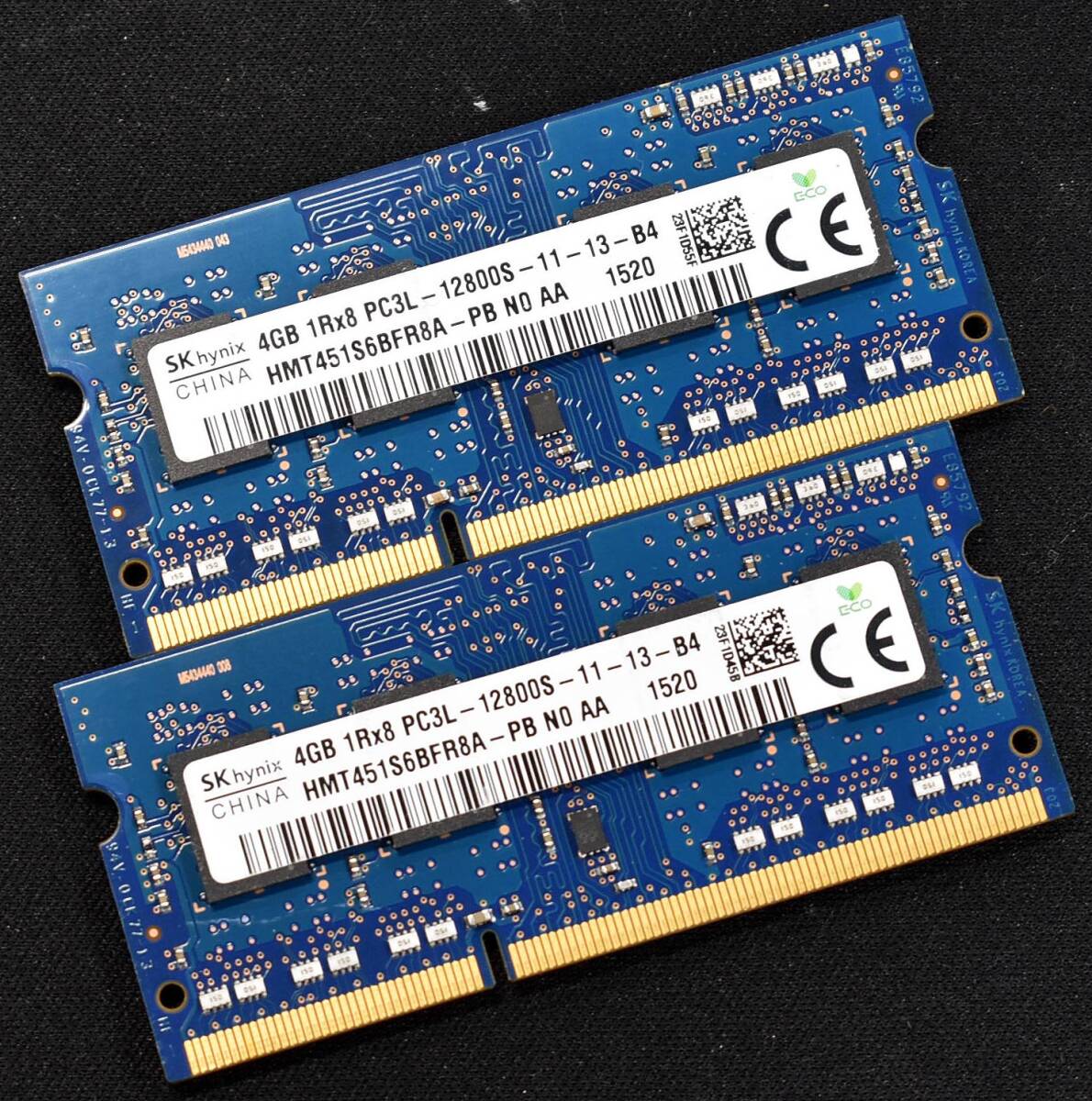 4GB 2枚組 (合計(jì) 8GB) PC3L-12800S DDR3-1600 S.O.DIMM 204pin 1Rx8 SK-Hynix 動(dòng)作確認(rèn)済(memtest86+) (管:SB0666 x6s