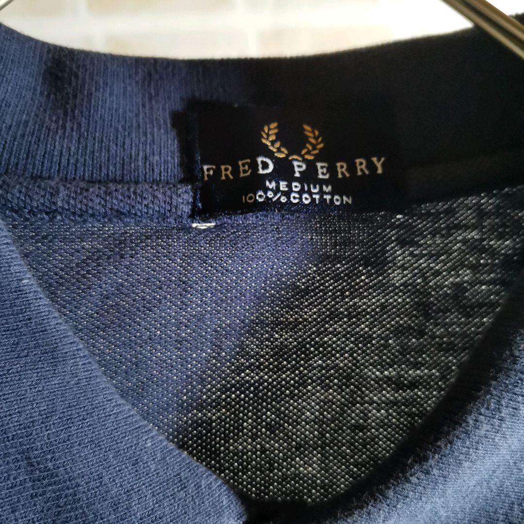 フレッドペリー FRED PERRY ポロシャツ 半袖 ネイビー リブライン