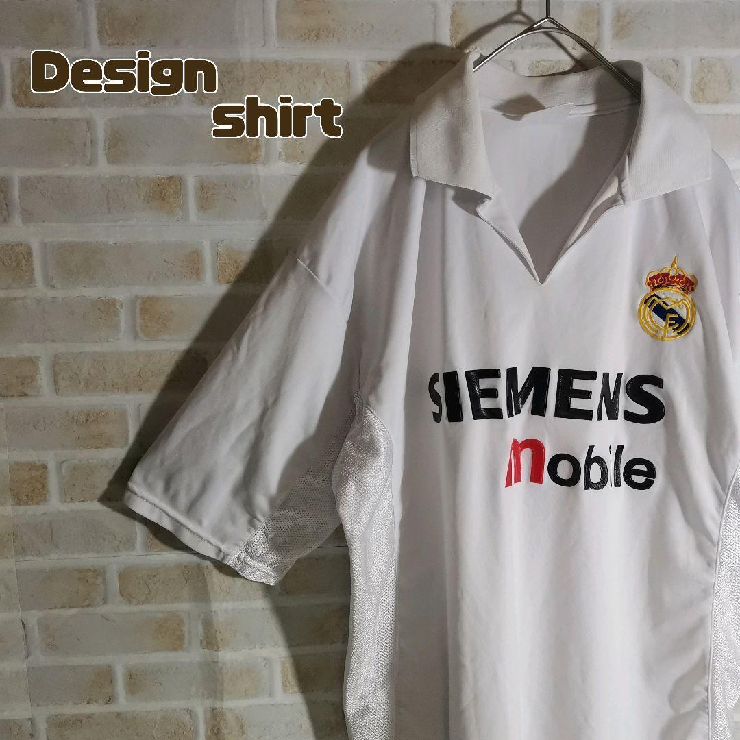 デザイン Tシャツ 半袖 レアル?マドリード ユニフォーム 練習(xí)著 刺繍 ロゴ