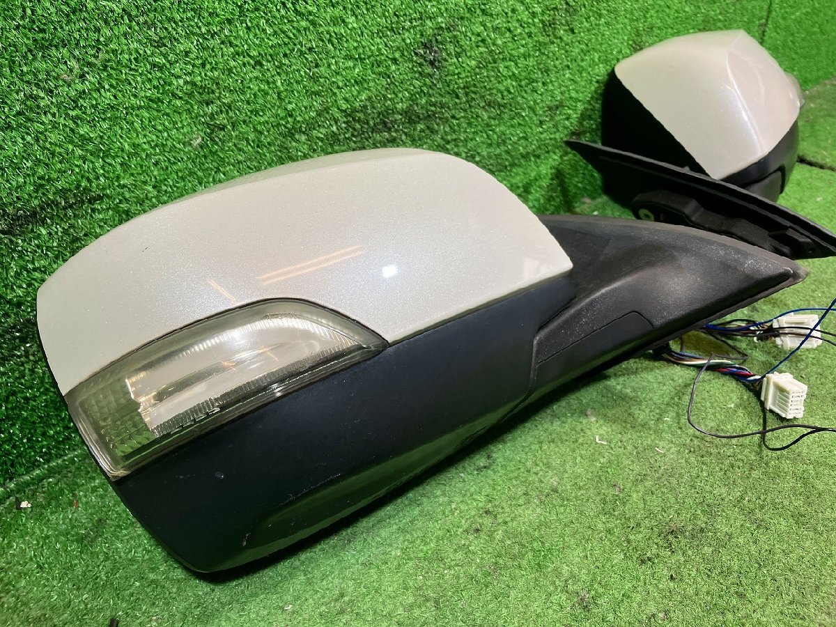 S管理77981 H24 レガシィ BRG】★社外ウインカー付き 左右 ドアミラー 9P+3Pカプラー★正常動作品 37J サテンホワイトパール BR9 BMM BMG