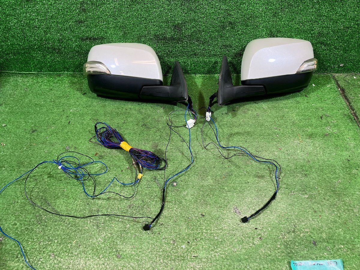 S管理77981 H24 レガシィ BRG】★社外ウインカー付き 左右 ドアミラー 9P+3Pカプラー★正常動作品 37J サテンホワイトパール BR9 BMM BMG