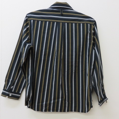 W341★GEVACO/ゲバコ ストライプ 長(zhǎng)袖シャツ 38 1/9★A