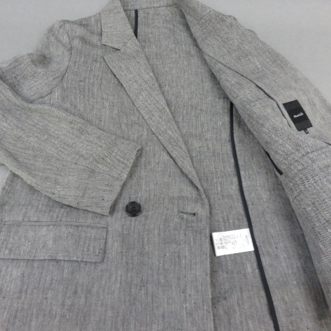 U331★Munich ミューニック　リネンジャケット　XS　グレー 5/13★A