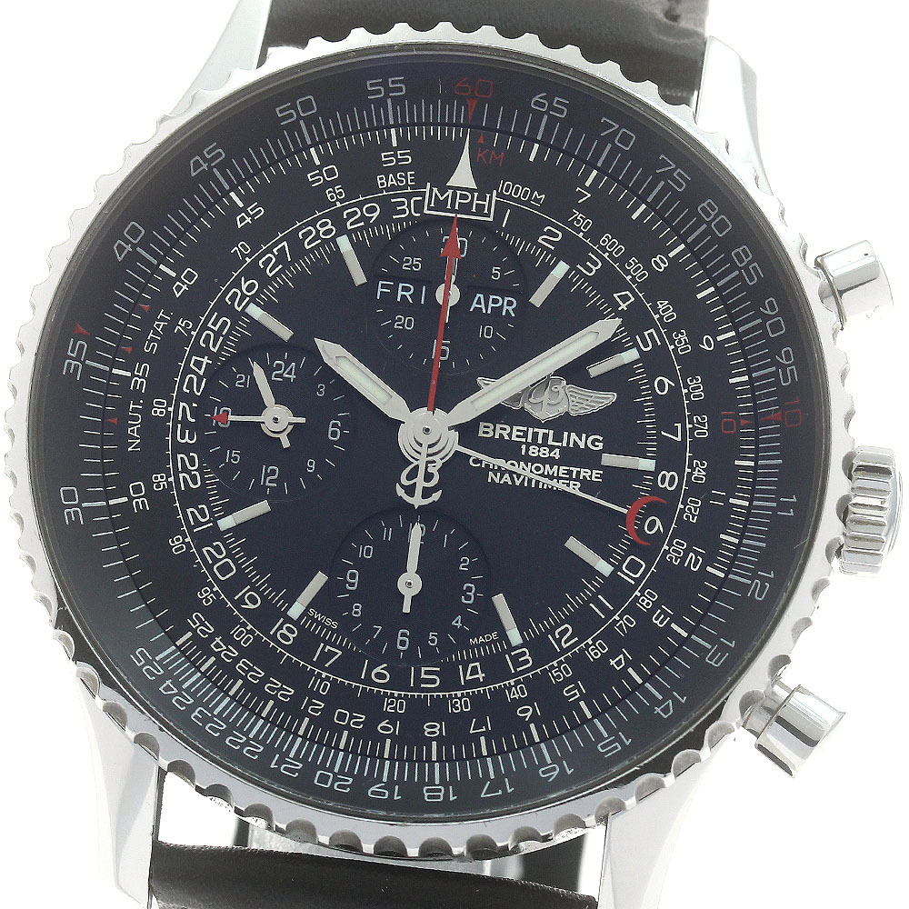 ブライトリング BREITLING A21350 ナビタイマー1884 トリプルカレンダー 世界限定1884本 自動巻き メンズ 良品 箱・保証書付き_884178_画像1