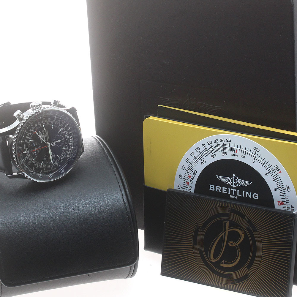 ブライトリング BREITLING A21350 ナビタイマー1884 トリプルカレンダー 世界限定1884本 自動巻き メンズ 良品 箱・保証書付き_884178_画像2