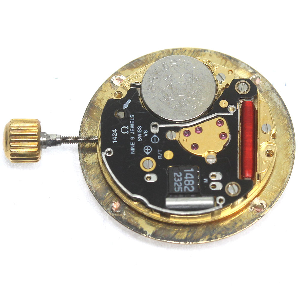 オメガ OMEGA シーマスター120 ムーブメント Cal.1424 クォーツ レディース 良品 _D-48