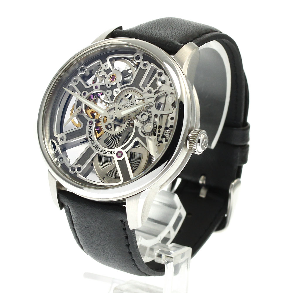モーリスラクロア MAURICE LACROIX MP7228-SS001-000 マスターピース スケルトン 手巻き メンズ 良品 保証書付き_887418
