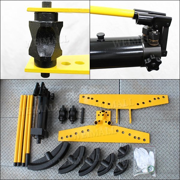 【數(shù)量限定セール】新品 油圧 パイプベンダー 16t アダプター6個(gè) スタンド付 パイプ曲げ機(jī) 加工 ガス管 水道管 鉄パイプ 鉄筋 骨組み