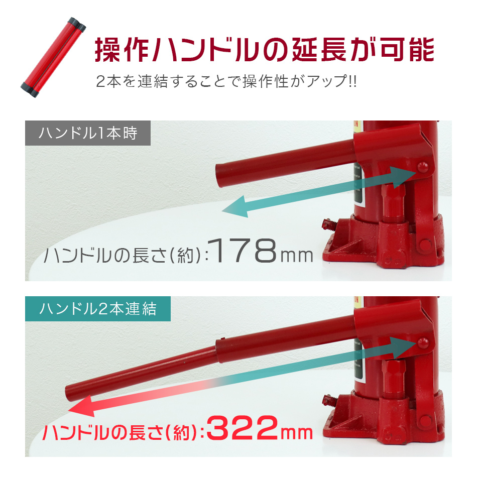 油圧ジャッキ 10t ジャッキ 油圧 ボトルジャッキ ダルマジャッキ 油圧式ジャッキ 油圧 ジャッキ 手動 車 タイヤ 交換