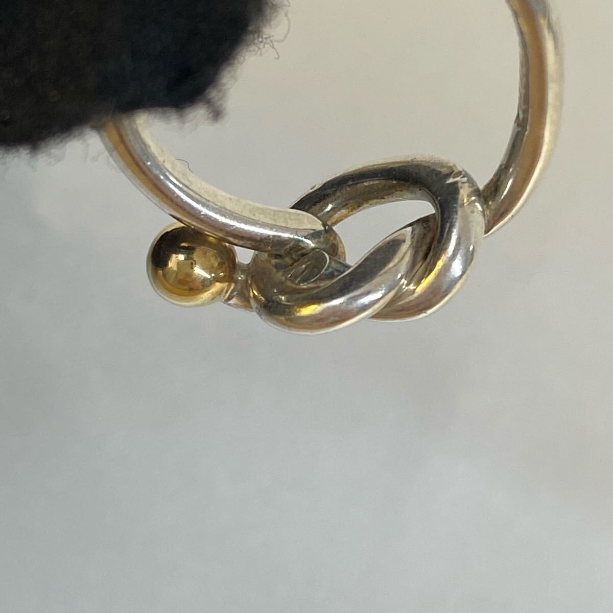 T【TIFFANY&Co.】ティファニー ラブノット バングル ブレスレット リング 指輪 アクセサリー シルバー 925 ゴールド 750 約6.8g 約2.8g