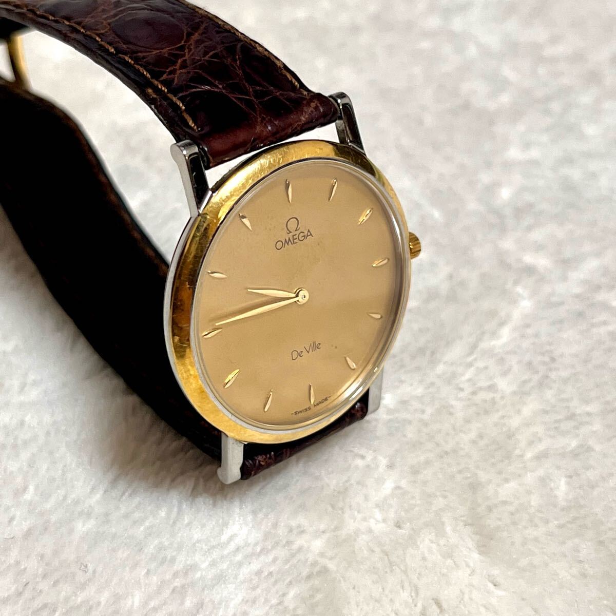 オメガ デビル 腕時計 ゴールド 未修理 不動 6個穴 オメガ