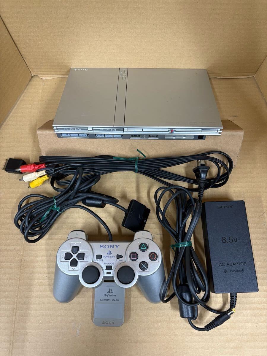 PS2 本体 (SCPH-77000)+ シルバーコントローラー + 付属品