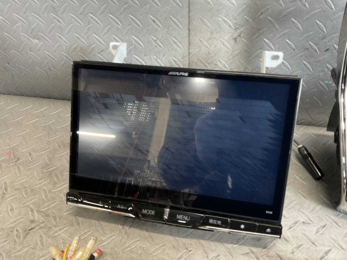 D09★　ナビ　アルパイン EX10　CD/DVD/SD/TV(フルセグ)/Bluetooth/AM/FM/USB　地図データ2015年　トヨタ専用パネル、ハーネス付き　★