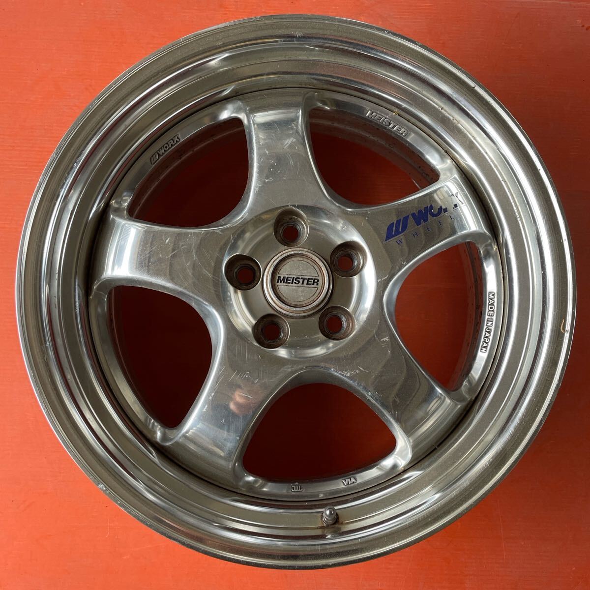 深リム　WORK ワーク MEISTER マイスター S1R 17×7.5JJ+47 PCD100-5穴　ハブ径約60mm アルミホイール2本セット_画像2