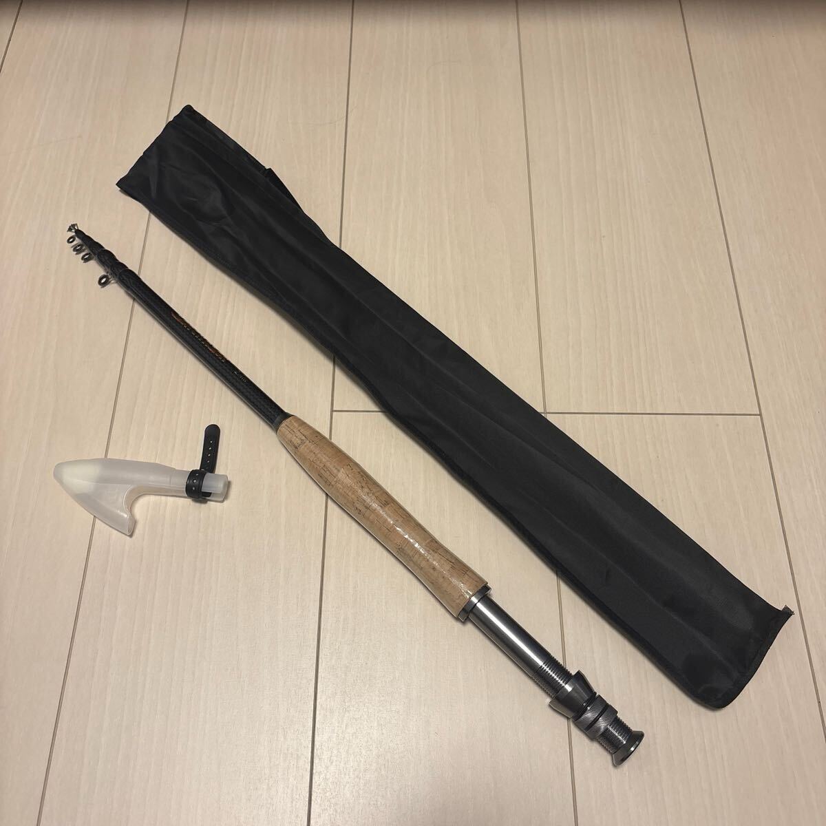 フライロッド　テレスコロッド　コンパクトロッド　トップカバー　竿袋付き　渓流_画像1