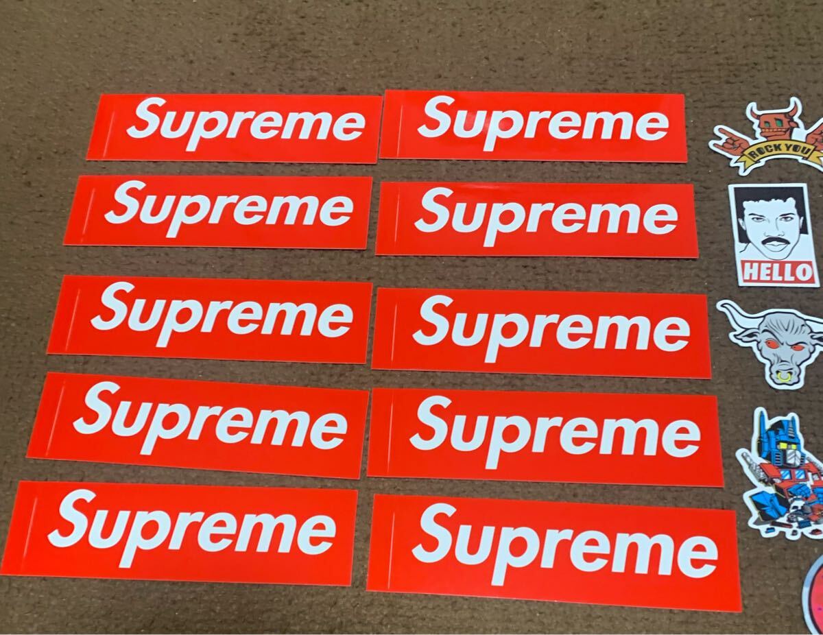 supreme ステッカー 9枚セット ロゴ入り イラスト まとめ売り