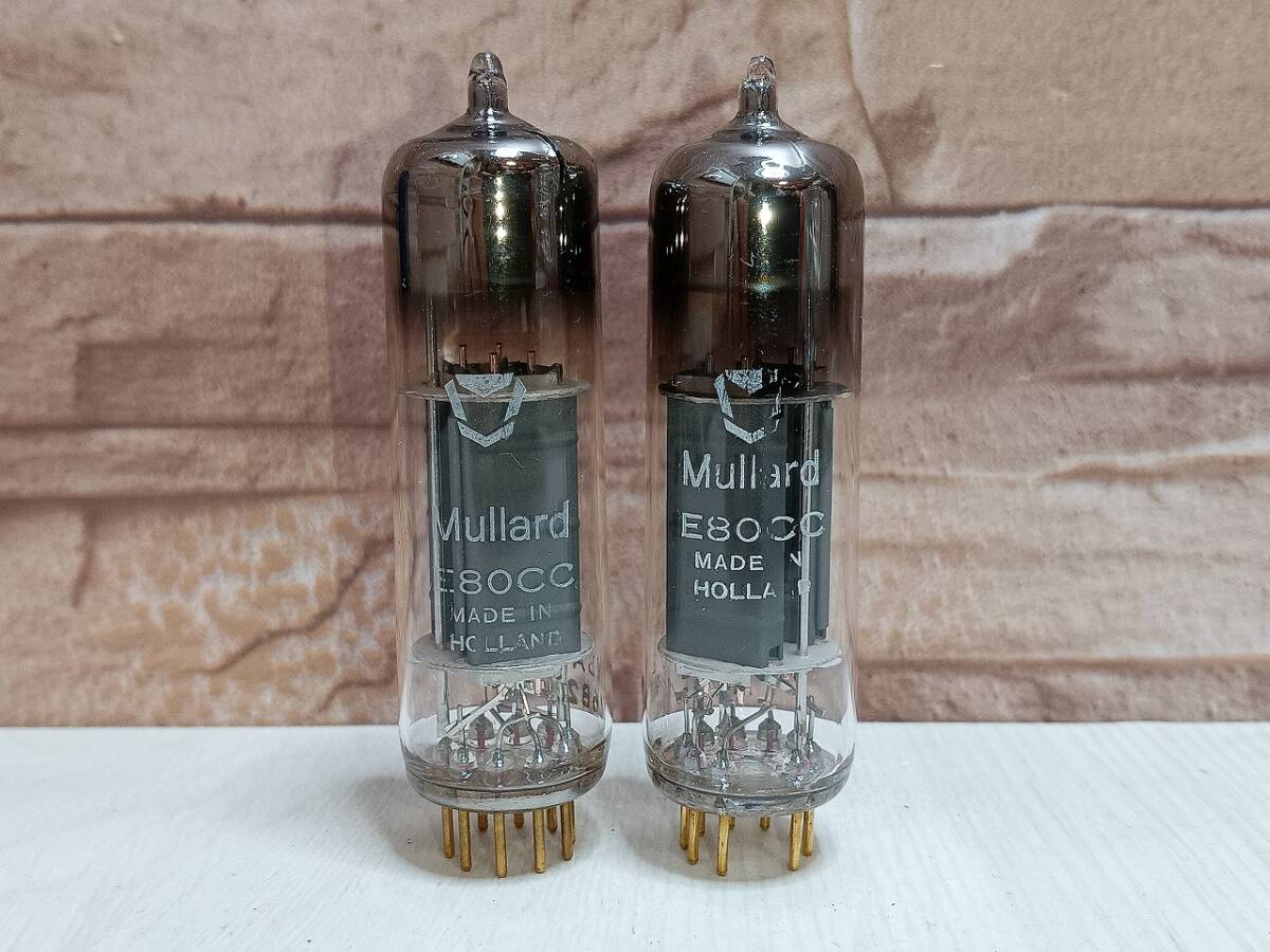 Mullard E80CC 真空管 2本 セット 金足 ゴールドピン ムラ―ド 現(xiàn)狀品 検) オーディオ 真空管アンプ プリアンプ 自作アンプ