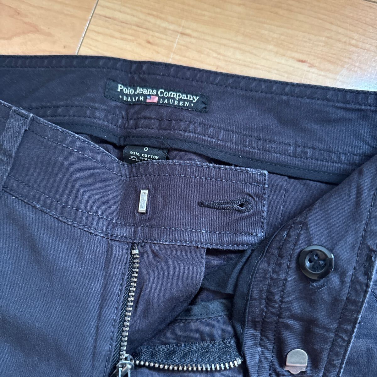 ポロラルフローレン jeans company ブラック パンツ ベルボトム 0 w70 レディース