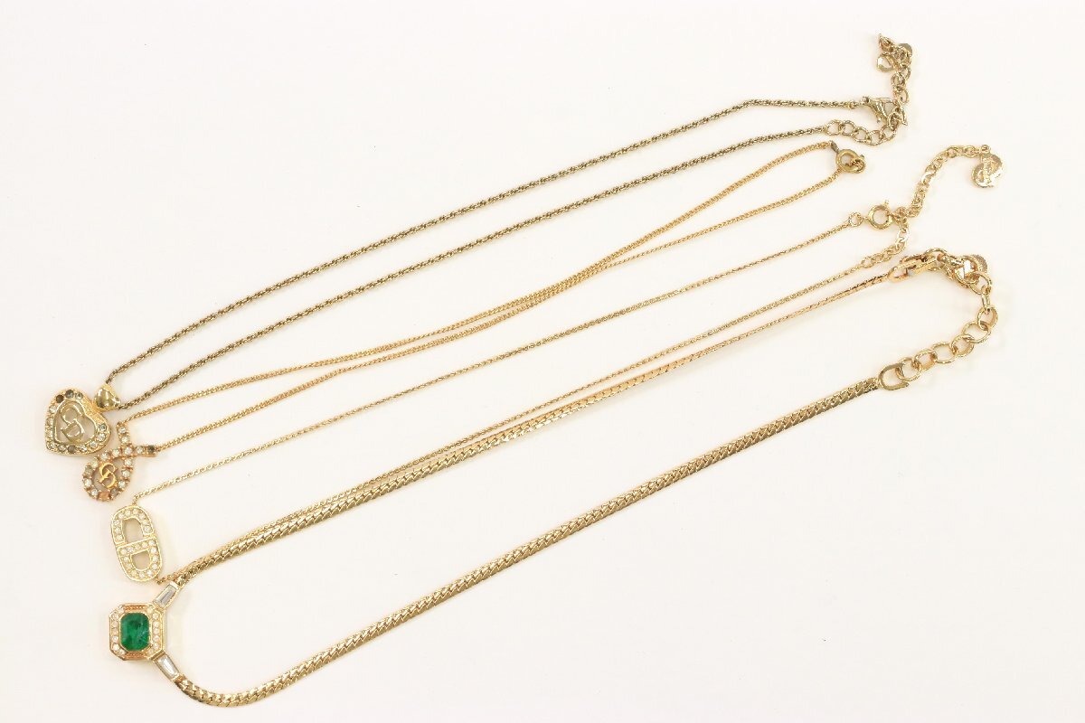 【21點】ChristianDior クリスチャンディオール ネックレス ペンダント イヤリング ブレスレット アクセサリー まとめ売り 6503-A①