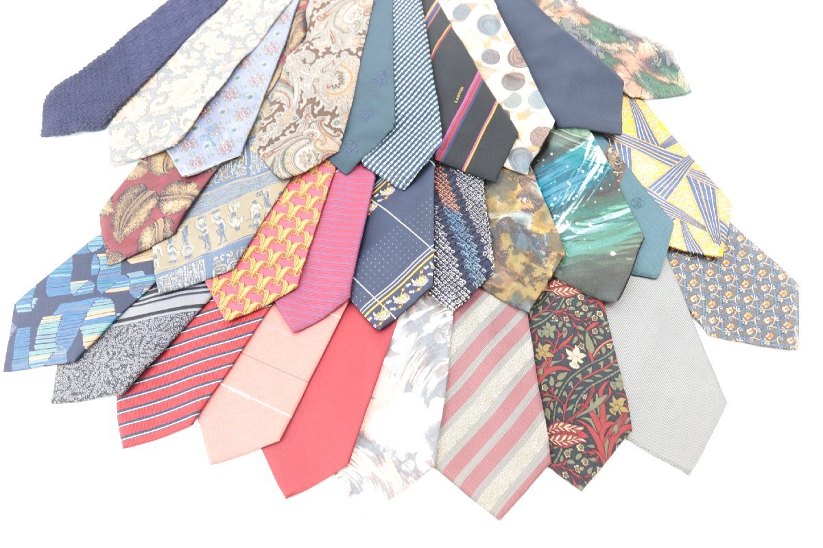 【200點】ベルサーチ/グッチ/バーバリー/エルメス/ディオール 等有 ノーブランド有 ネクタイ 柄物 裝飾 小物 メンズ 紳士 まとめ 7560-NY