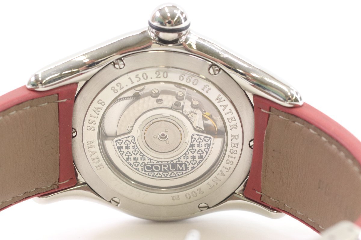 CORUM コルム バブル 82.150.20 里スケ 自動(dòng)巻き デイト メンズ 腕時(shí)計(jì) 稼動(dòng)品 7682-HA