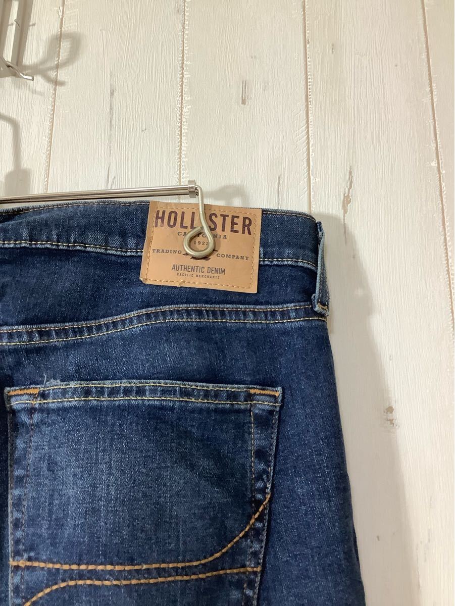U-1498 HOLLISTER SKINNY JEANS ホリスター デニムパンツ W34 スリム ユーズド加工 ジーンズ ジーパン メキシコ制
