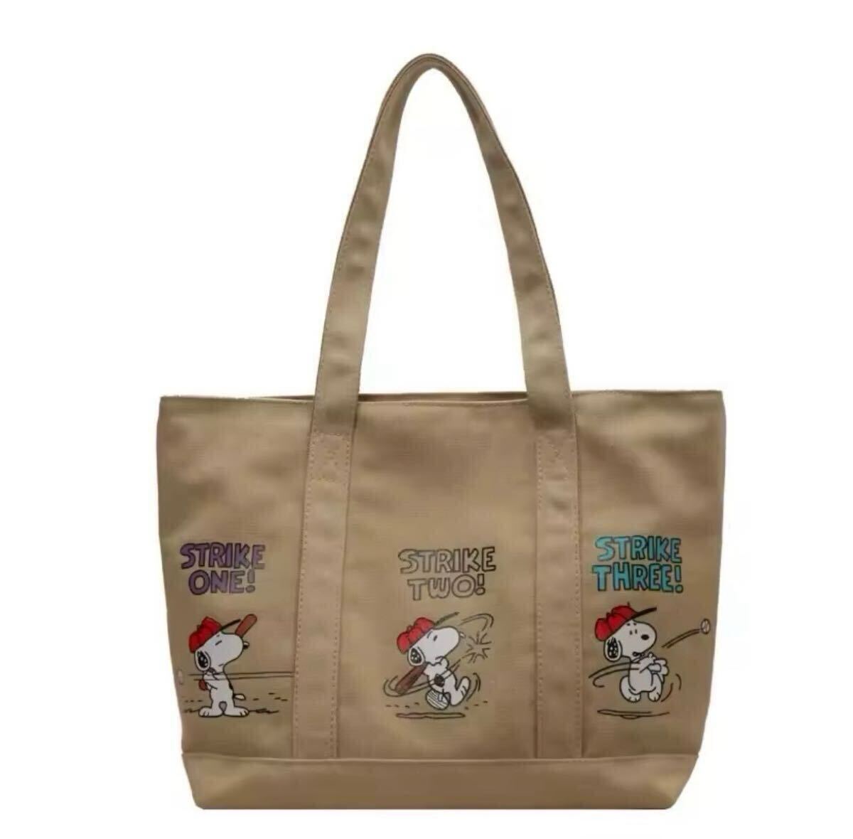  новый товар не использовался Snoopy большая сумка парусина хаки 