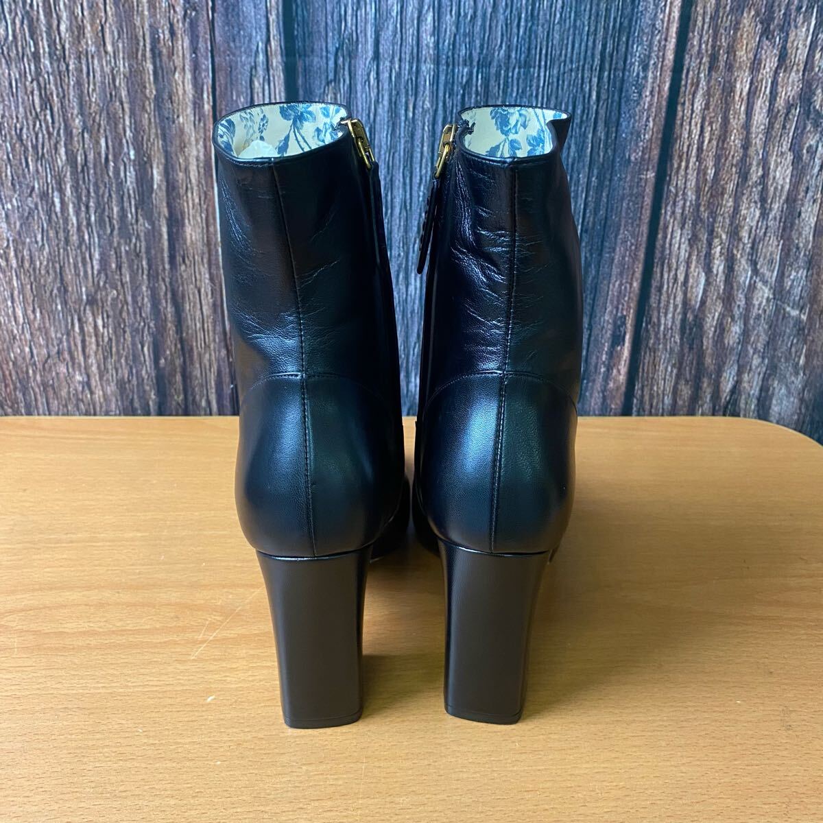 グッチ GUCCI ダブルG ブーツ ショートブーツ 靴 シューズ GGマーモント レザー ブラック 黒