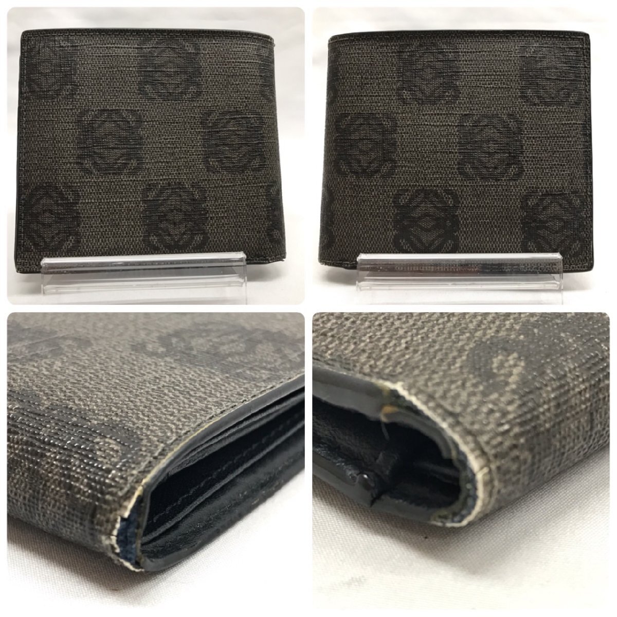 ◇◇LOEWE ロエベ 二つ折り財布 おまとめ４點 レザー PVC 札入れ ◇◇S7173