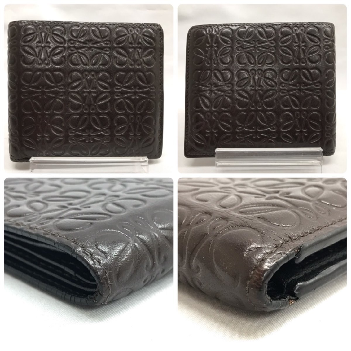 ◇◇LOEWE ロエベ 二つ折り財布 おまとめ４點 レザー PVC 札入れ ◇◇S7173