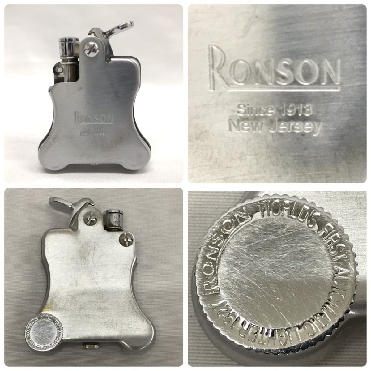 ◇◇著火確認(rèn)済 RONSON ロンソン オイルライター ２點(diǎn)セット 1943ロンソンUSモデル バンジョークローム フリント 替石付き◇◇S7189