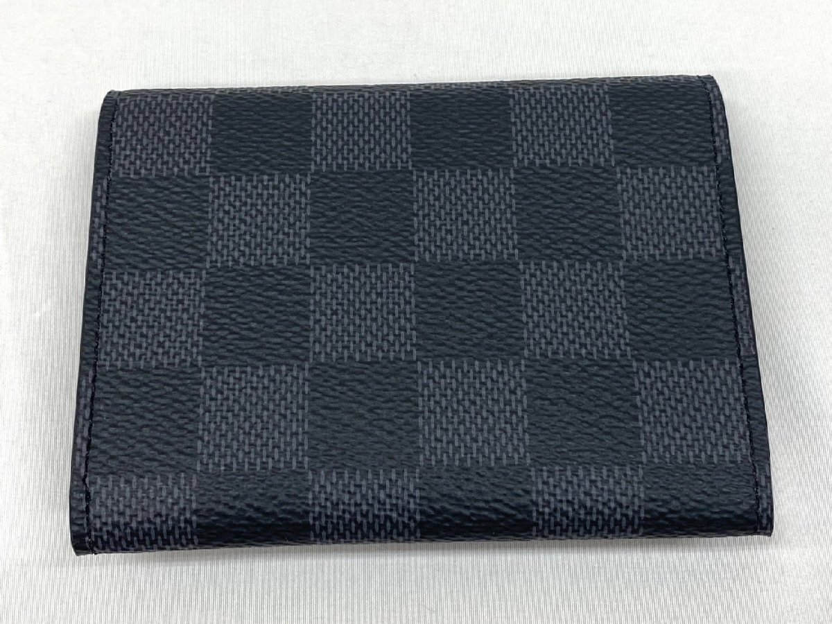 極美品◇LOUIS VUITTON ルイヴィトン ダミエ グラフィット アンヴェロップ?カルトドゥヴィジット カードケースICチップ內(nèi)蔵 ◇N63338