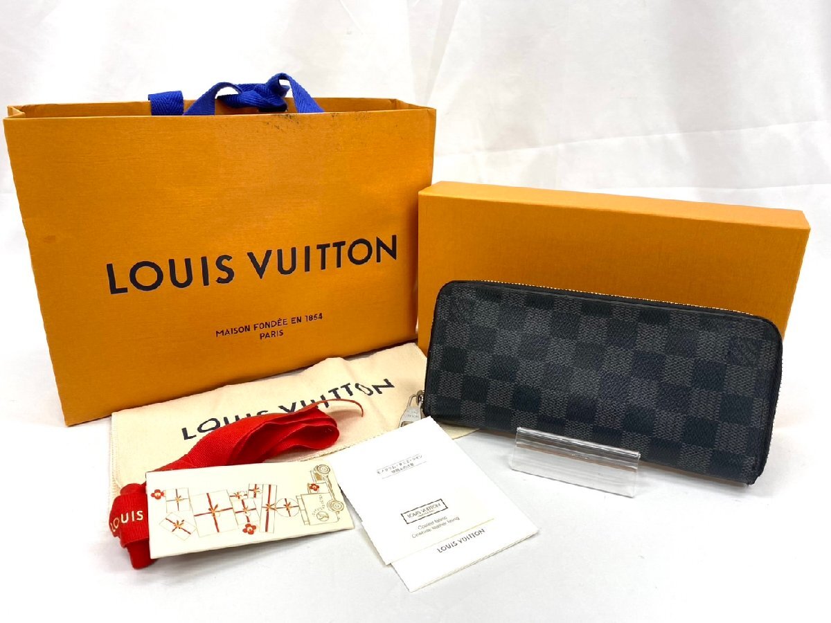 ◇◇LOUIS VUITTON ルイヴィトン ダミエ グラフィット ジッピーウォレット ヴェルティカル ラウンドファスナー 長(zhǎng)財(cái)布 ◇◇N63095