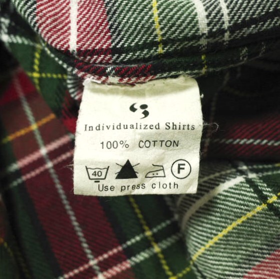 INDIVIDUALIZED SHIRTS インディビジュアライズドシャツ マドラスチェックコットンフランネルBDシャツ 141/2(32) STANDARD FIT GREEN/RED