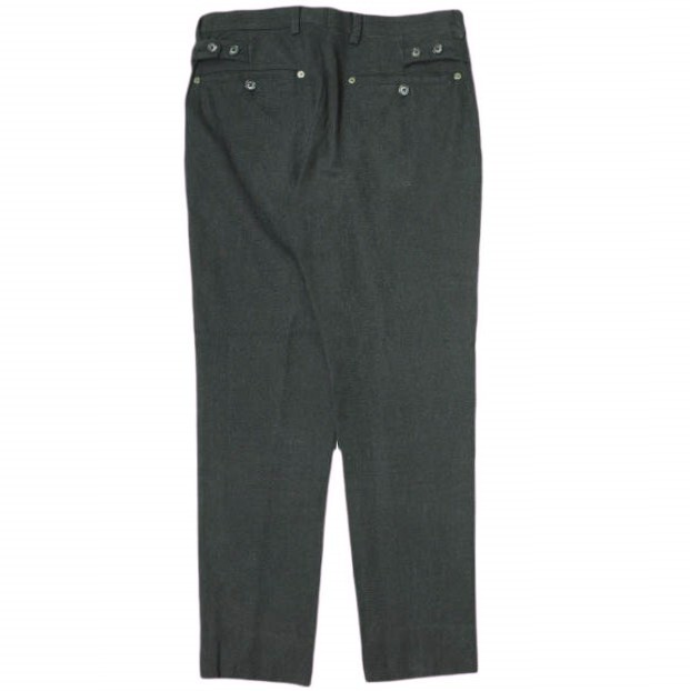 DOLCE＆GABBANA ドルチェアンドガッバーナ イタリア制 コットンヘリンボーントラウザーズ G6FZAT / FC6AY 44 GRAY テーパード パンツ