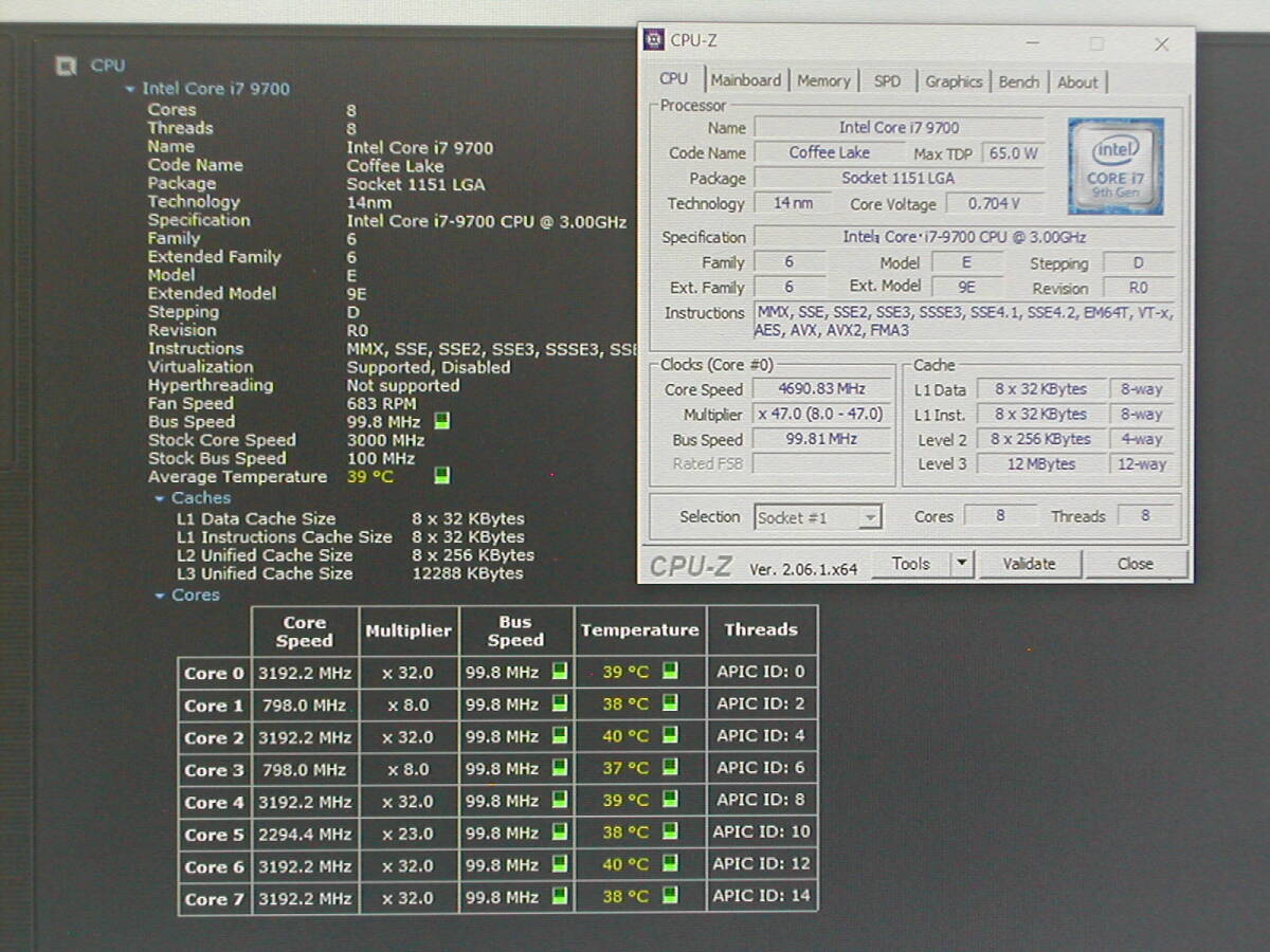 ジャンクCPU 8コア Core i7 9700 LGA1151｜Yahoo!フリマ（旧