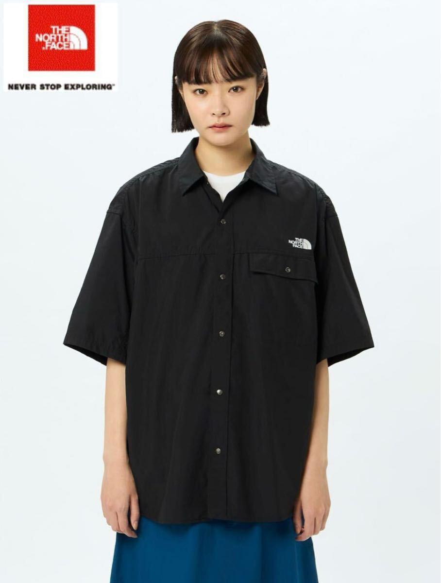 THE NORTH FACE S/S Nuptse Shirt Black ザノースフェイス ショートスリーブ ヌプシ シャツ（ユニセックス）ブラック／黒 NR22552-K／L