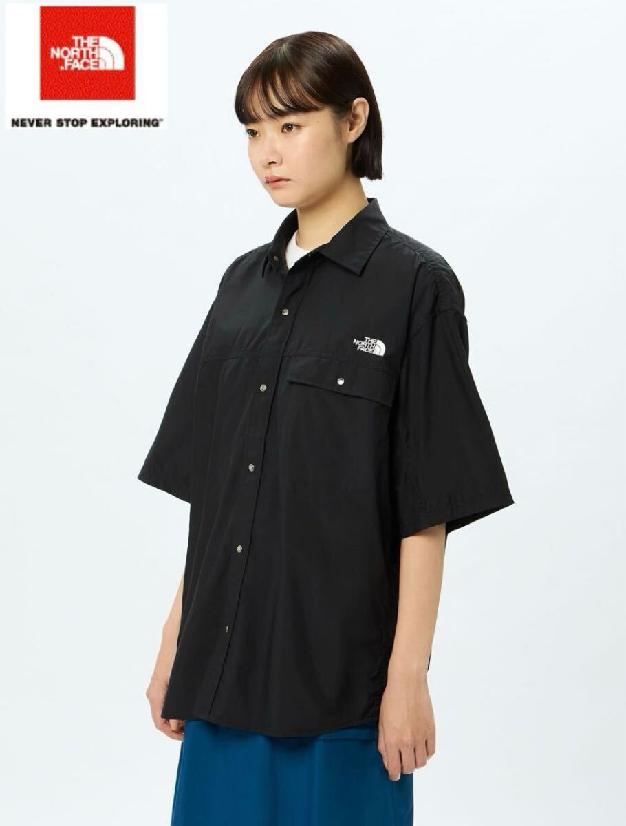 THE NORTH FACE S/S Nuptse Shirt Black ザノースフェイス ショートスリーブ ヌプシ シャツ（ユニセックス）ブラック／黒 NR22552-K／L