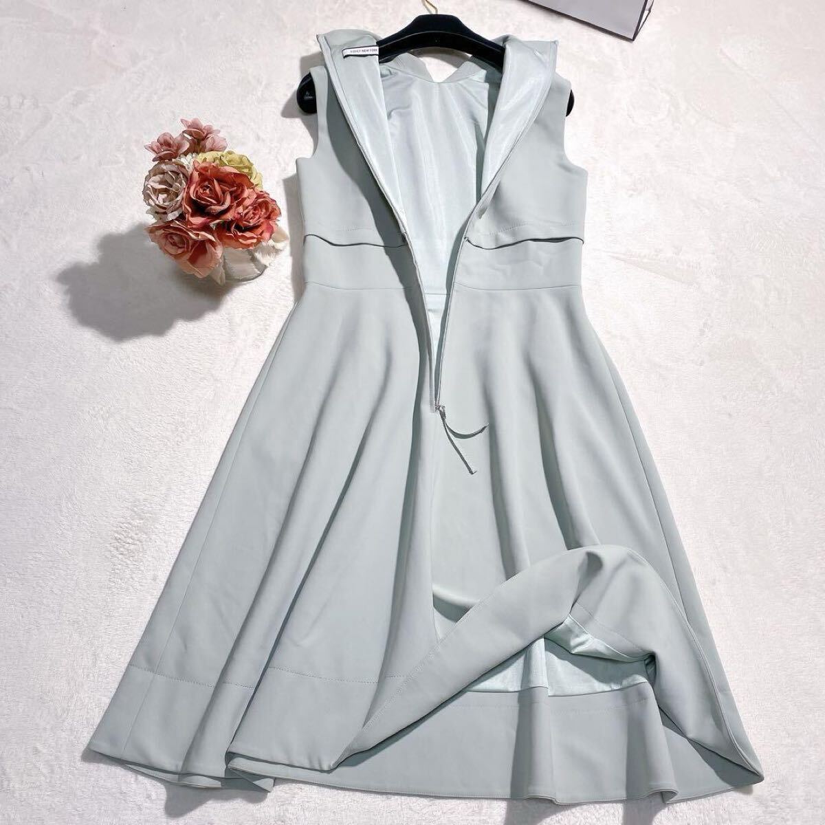 美品 近年 FOXEY NEW YORKフォクシーニューヨーク 襟付き ひざ丈