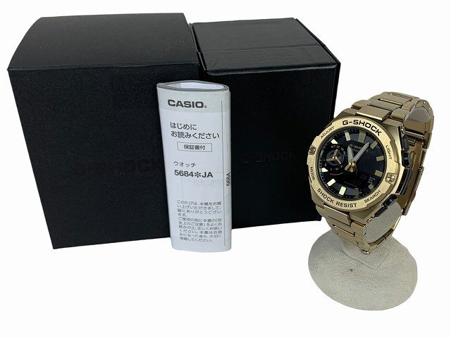 CASIO / Casio G-SHOCK GST-B500 солнечные радиоволны кварц наручные часы metal ремень мужской циферблат черный 